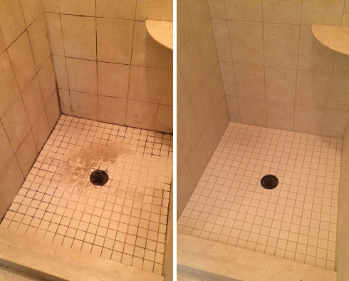 Shower Before and After Our Caulking Services in Bradford Woods, PA