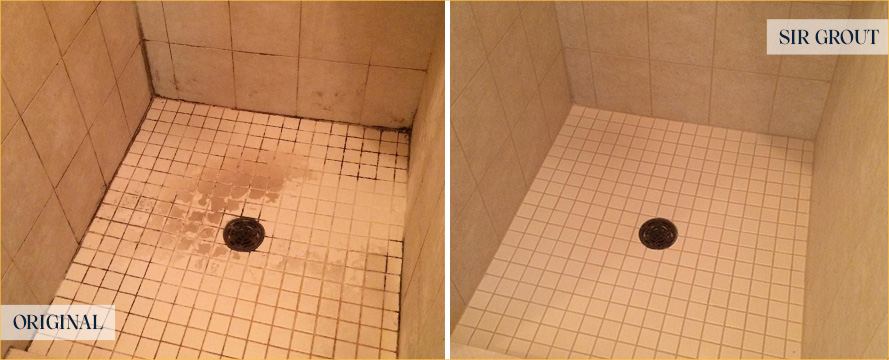 Shower Before and After Our Professional Caulking Services in Bradford Woods, PA